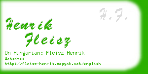 henrik fleisz business card